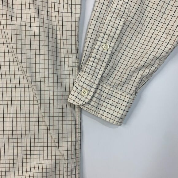 Vintage Ralph Lauren Blake Shirt Mens XL Cream Long Sleeve Gingham Check *READ - Picture 3 of 11